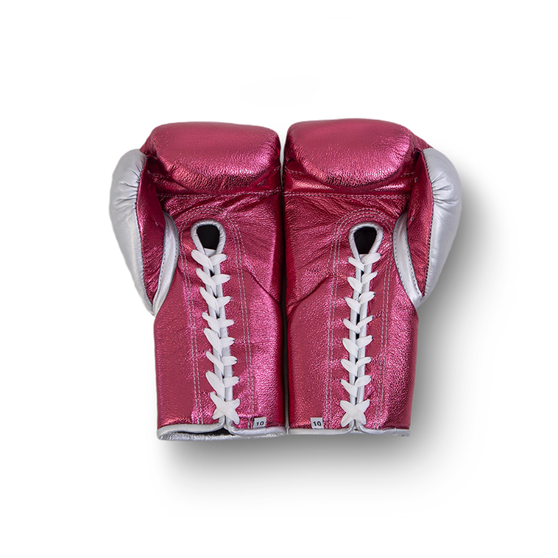 LADFG1002 Fight Gloves 10oz - Metalic Pink (BK Logo)