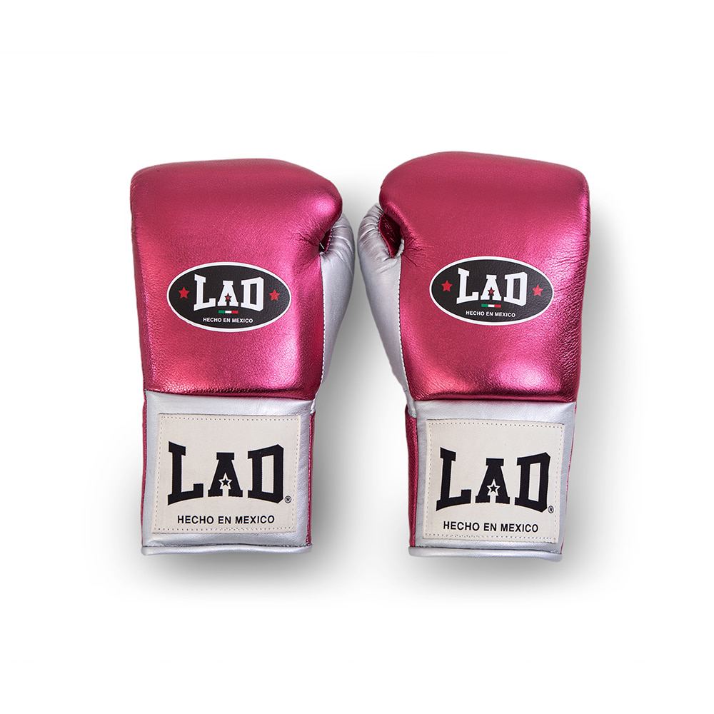 LADFG1002 Fight Gloves 10oz - Metalic Pink (BK Logo)