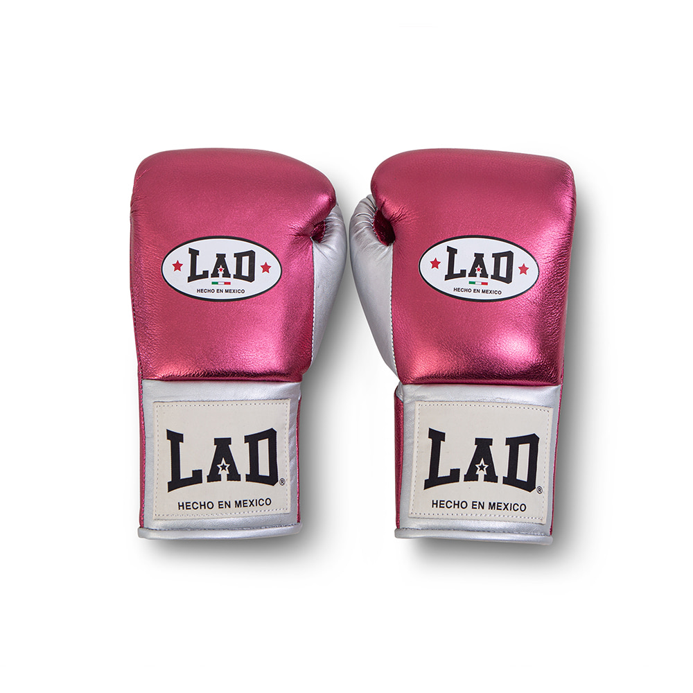 LADFG1004 Fight Gloves 10oz - Metalic Pink (WH Logo)