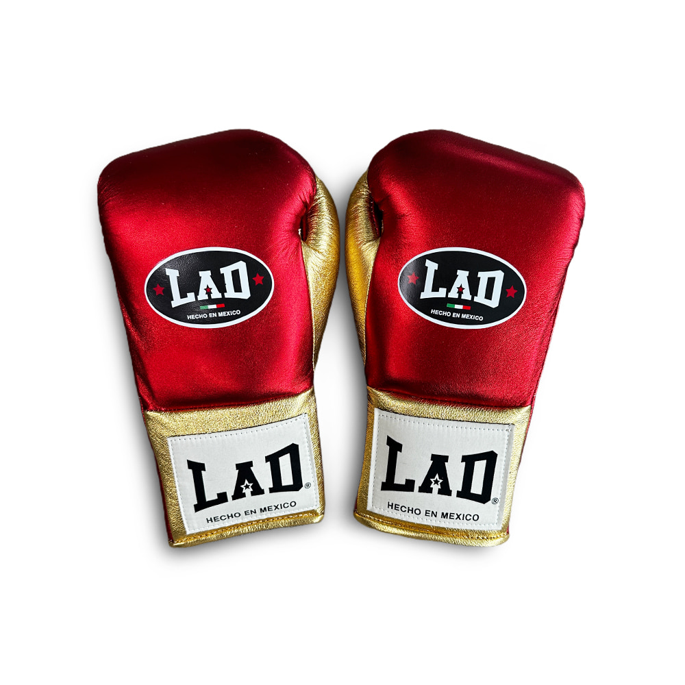 LADFG1010 Fight Gloves 10oz - Red/Gold