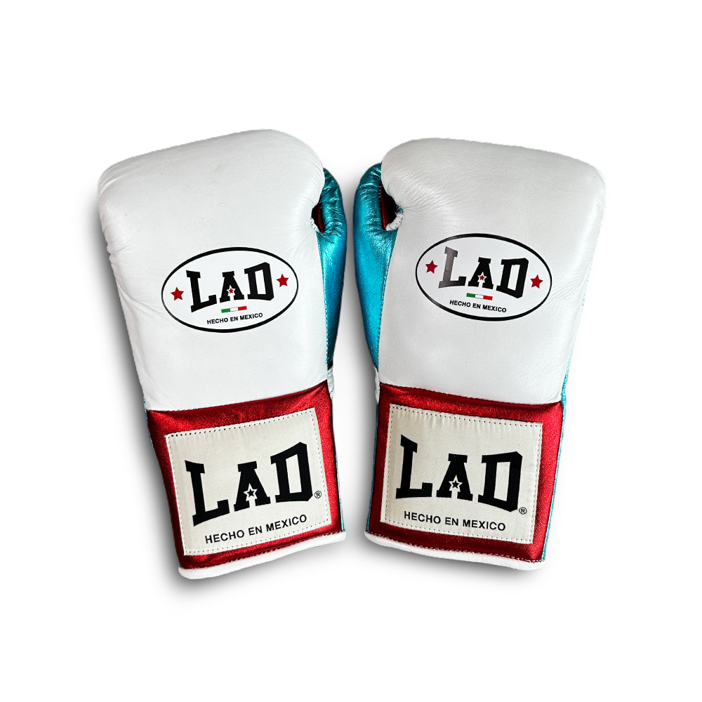 LADFG1009 Fight Gloves 10oz - White/Red/Blue